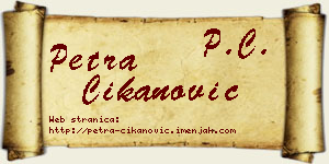 Petra Čikanović vizit kartica